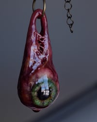 Image 4 of Dripping Eye, Green Glow in the dark, Flash reflective pupil