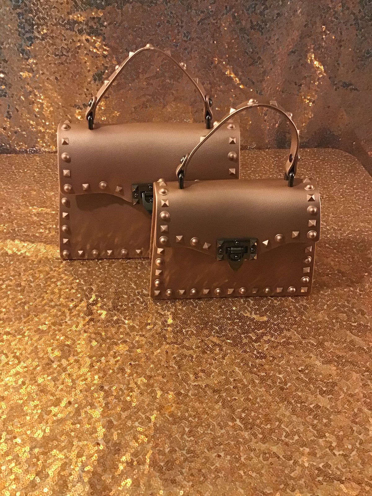 rose gold messenger bag