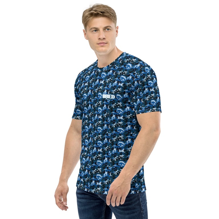 Blue wave bred Men's T-shirt Image 2