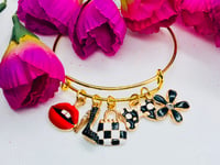 Gold Hollywood Glam luxury charm bracelet