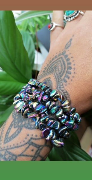 Image of Rainbow titanium aura bracelet 