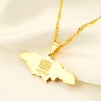 Image 1 of JAMAICA MAP NECKLACE 