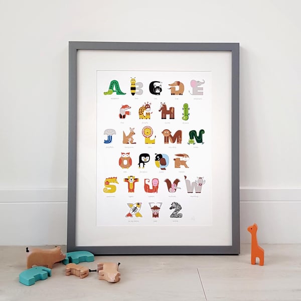 Image of Animal Alphabet Print