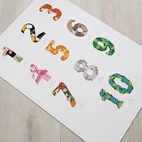 Image 4 of Animal Numbers Print