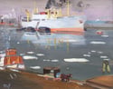 20th Century Painting ‘Harbour’