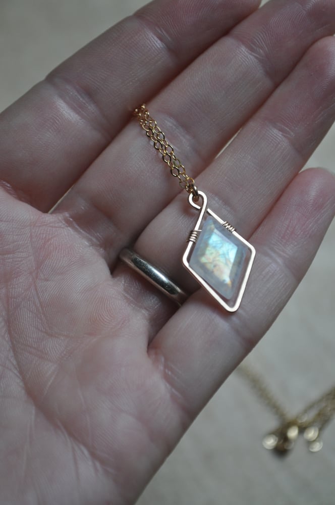 Image of Come Fly With Me - Moonstone Necklace