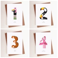 Image 1 of Animal Number Card