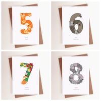 Image 2 of Animal Number Card