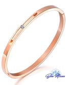 Image 5 of Gold Plated Bangle with Cubic Zirconia Stone