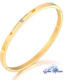 Image 4 of Gold Plated Bangle with Cubic Zirconia Stone