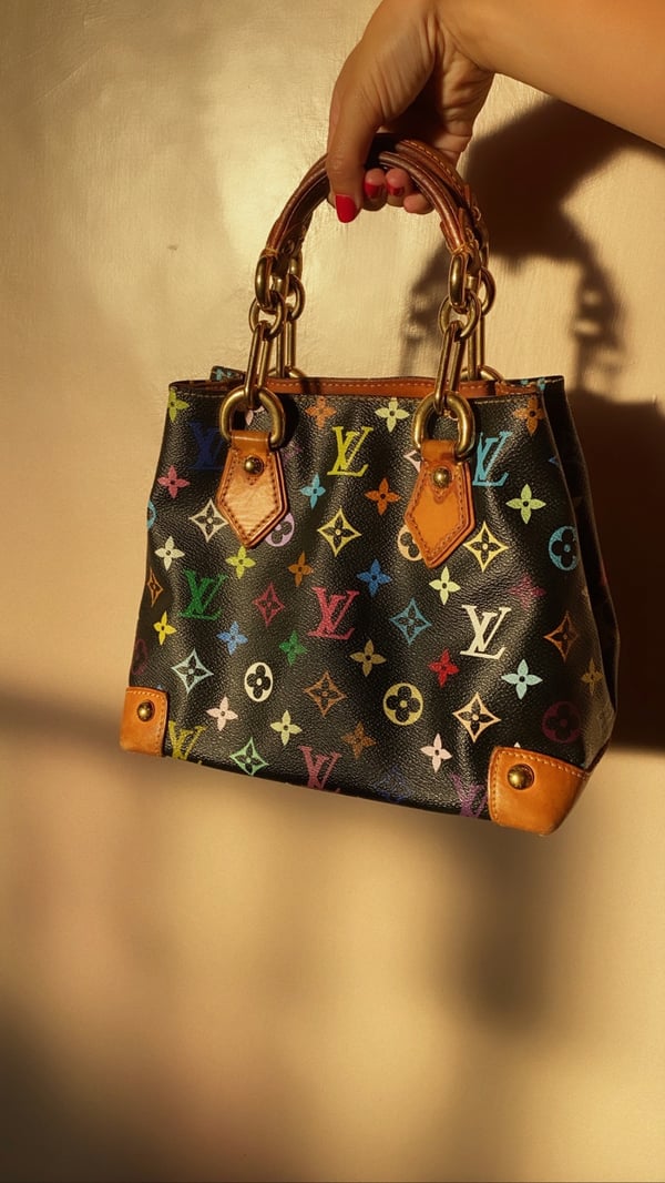 Image of Louis Vuitton multi colour Audra  Takashi Murakami bag