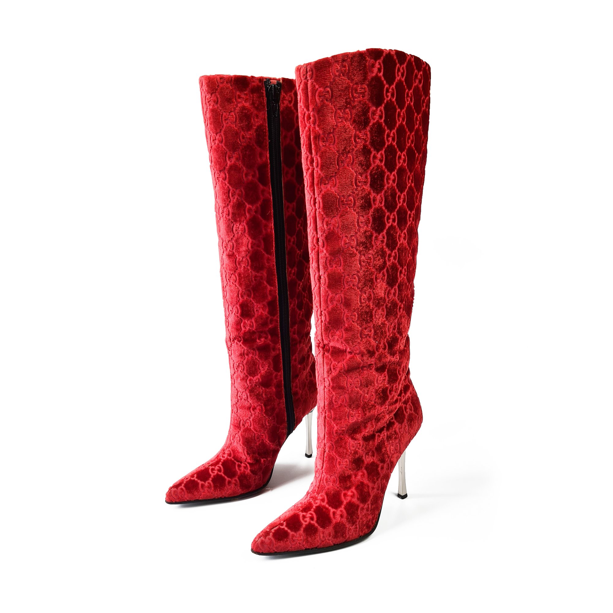 Image of Gucci by Tom Ford Velvet Boots