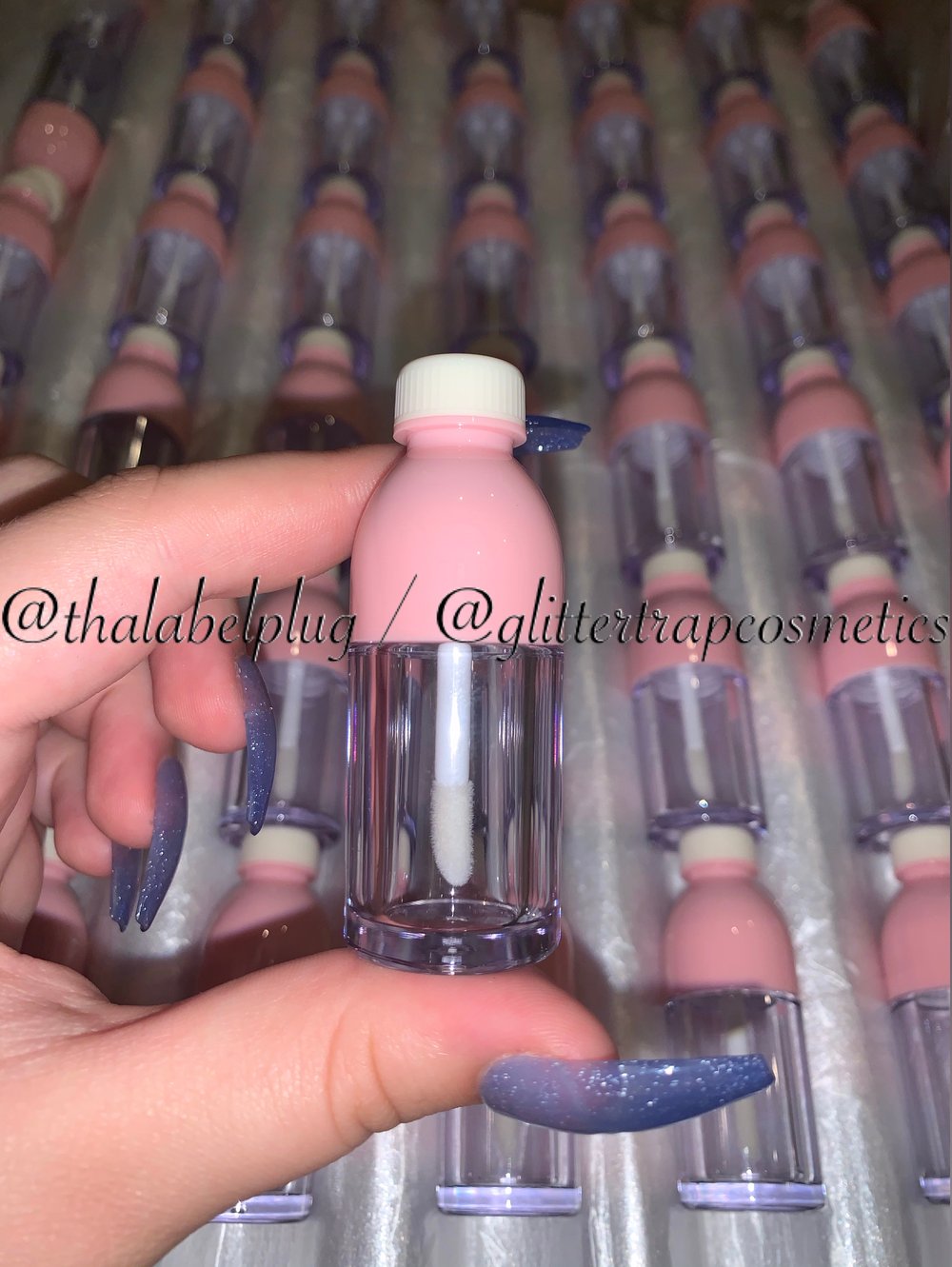 Image of Empty Pink Water Bottle Wand Tubes