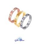 Image 2 of 14K Gold Plated Luxury Roman Numeral Rings