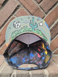 Image 3 of Hand Painted Hat 1 1/1 Flat Brim Hat 