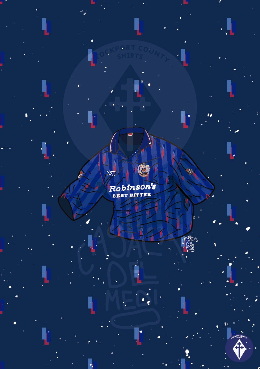 Limited Edition 1992/93 Home Shirt Print Stockport County Shirts