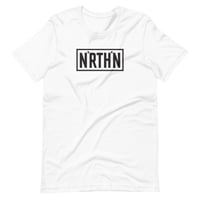 Image 1 of N'RTH'N - B/W Box Logo Unisex T-Shirt (Black on White)