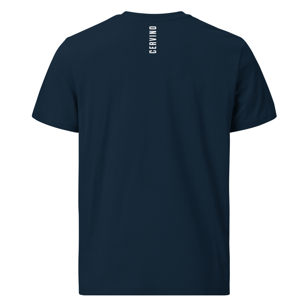 Cervino PULSE T-shirt in Cotone Organico Unisex Blu Navy / white