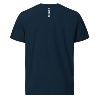Image 2 of Cervino PULSE T-shirt in Cotone Organico Unisex Blu Navy / white