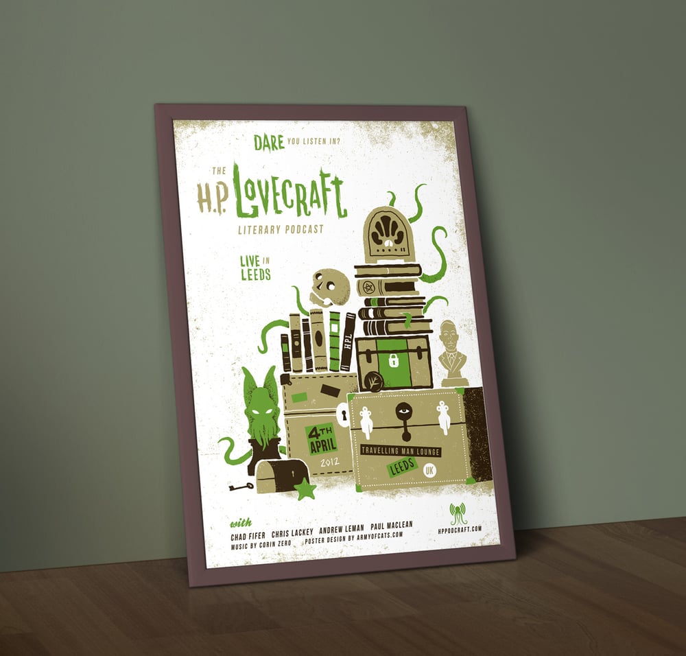 Image of HP Lovecraft Literary Podcast - Live in Leeds - Screenprint