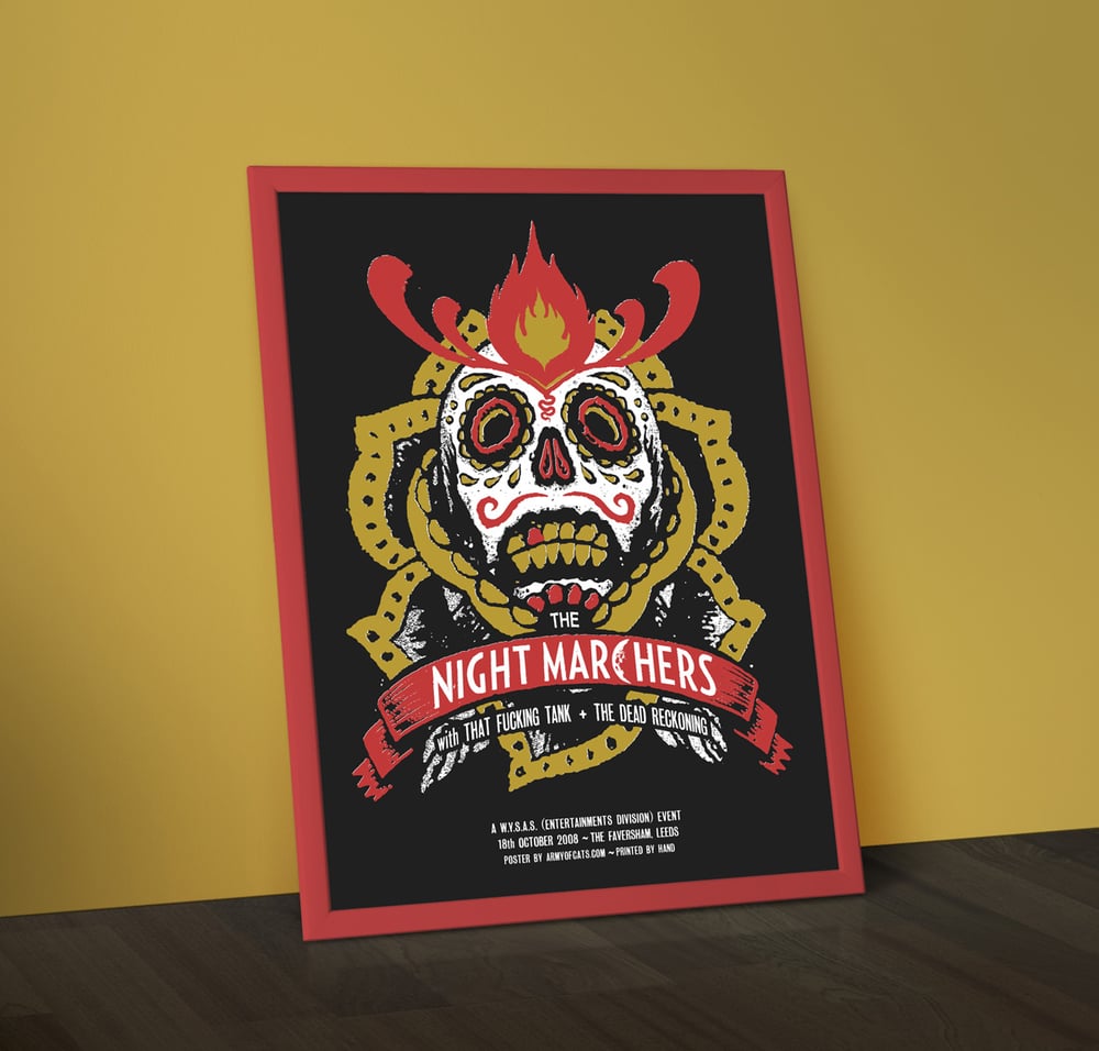 Image of The Night Marchers - Screenprinted Gig Poster