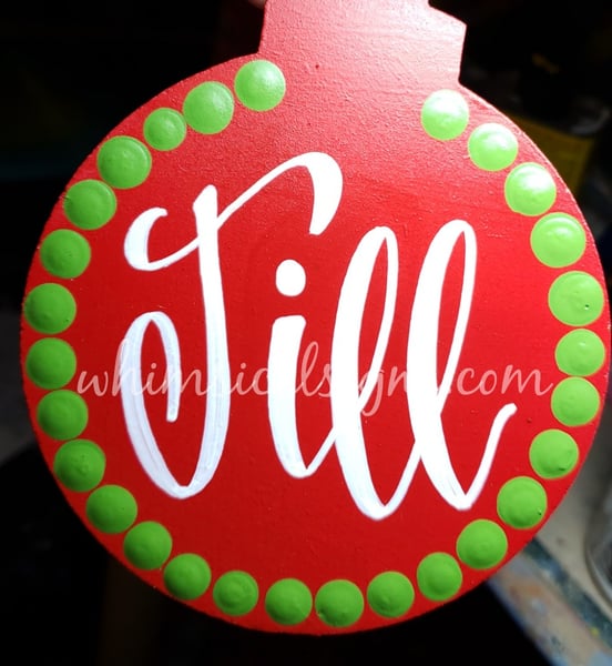 Image of Christmas ornament - round name