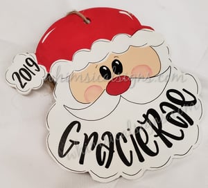 Image of Christmas - Santa name ornament