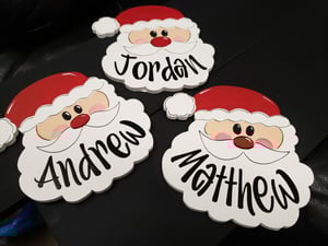 Image of Christmas - Santa name ornament