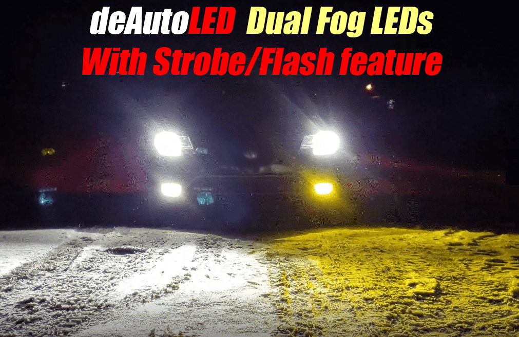 Dual Color LED Fog [1 bulb 2 colors] Choose between a Clean White & Hyper  3000k Yellow at anytime