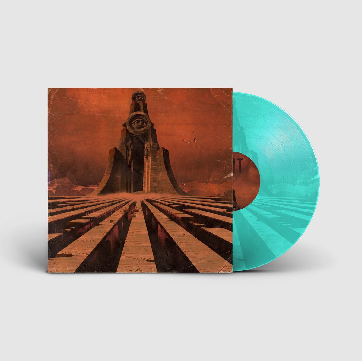 Image of ZEIT - Monument - 12"  Transparent Turquoise - One Sided Screenprinted Vinyl w/ Poster