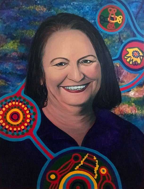 Image of Because of Her...a portrait of artist and NAIDOC Week 2018 poster winner Cheryl Moggs
