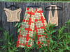 Orange & Gold African Print Extra Wide Palazzo Pant