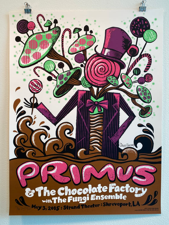 Image of Primus, 2015, Shreveport, official gig poster
