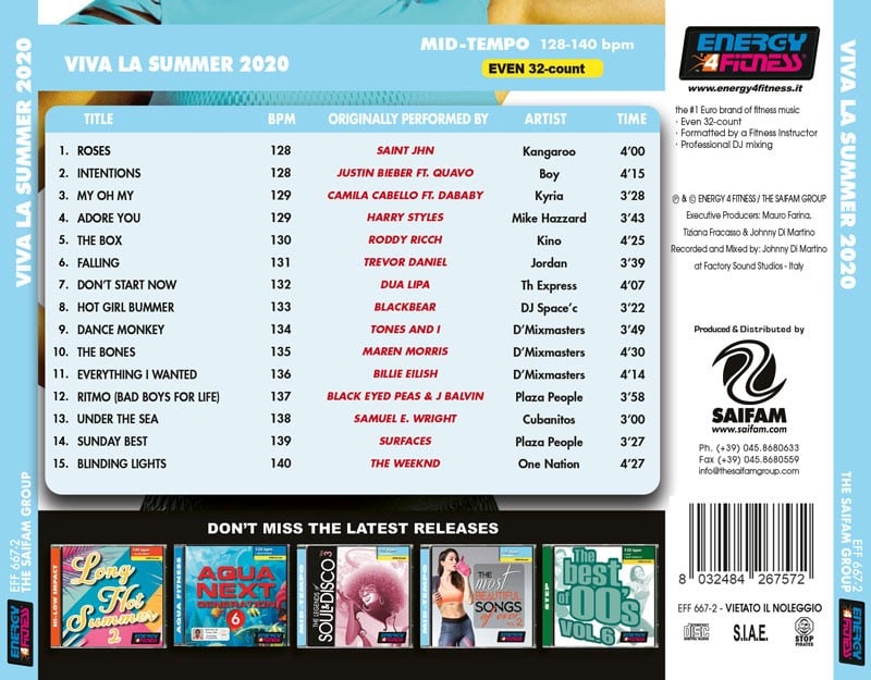 EFF667-2 // VIVA LA SUMMER 2020 (MIXED CD COMPILATION 128 - 140 BPM)