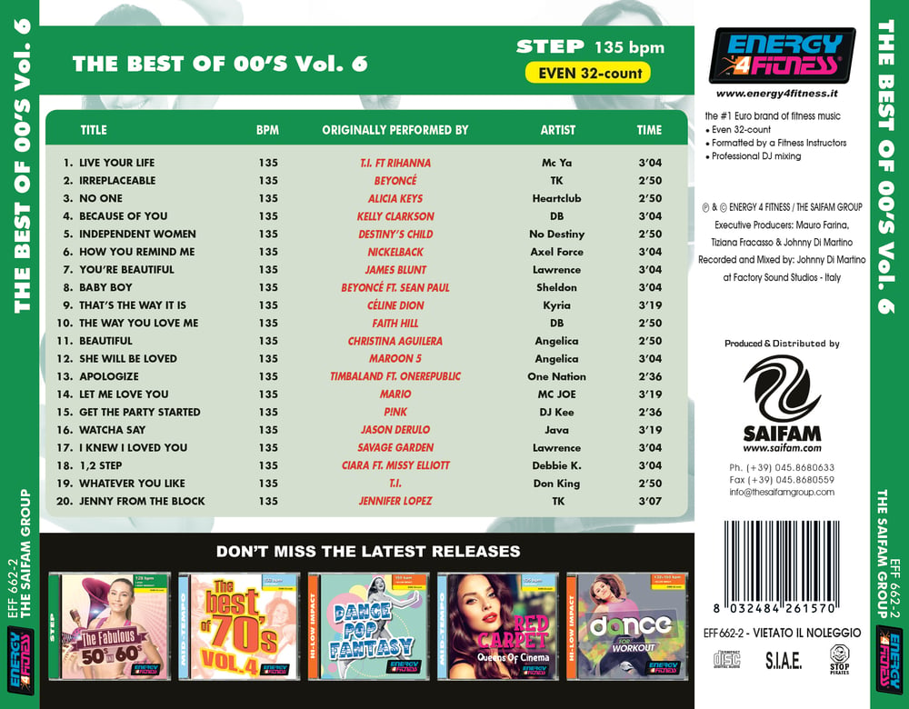 EFF662-2 // THE BEST OF 00'S VOL. 6 (MIXED CD COMPILATION 135 BPM)