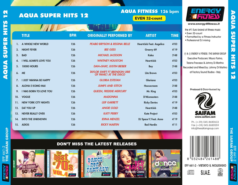 EFF661-2 // AQUA SUPER HITS 12 (MIXED CD COMPILATION 126 BPM)