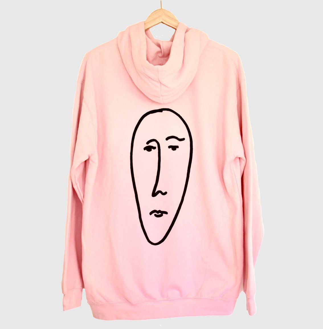 Image of Long Face Hoodie in Pink