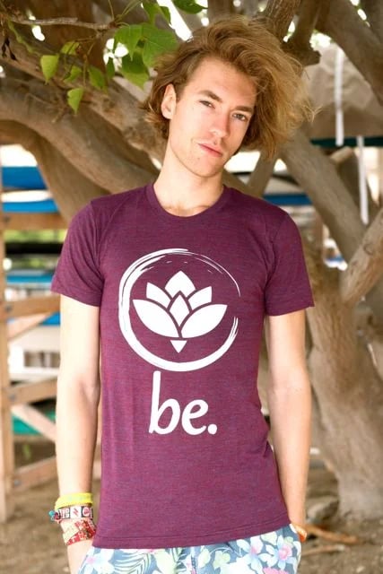 Image of 'Be.' T-Shirt (Cranberry)