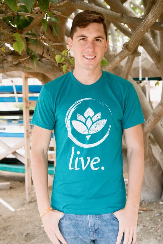 Image of 'Live.' T-Shirt (Evergreen)