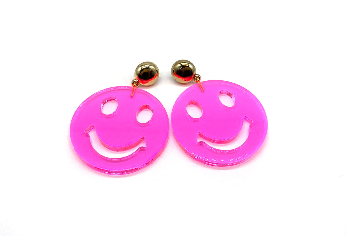 Image of Smiley Happy Face Statement earrings