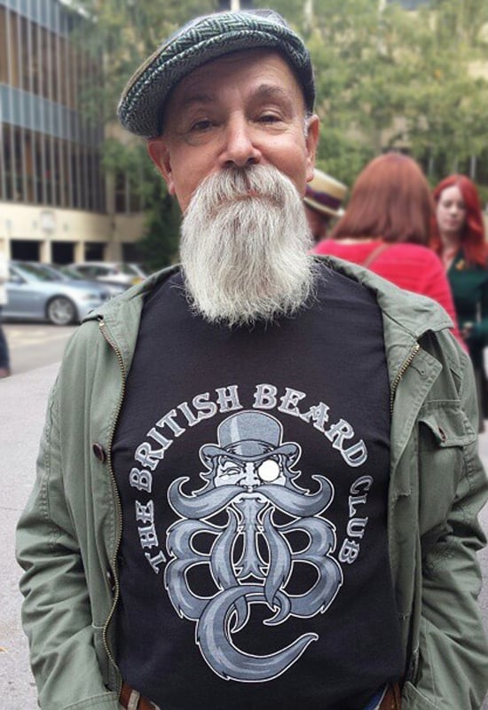 Image of The British Beard Club Vintage Black T-shirt