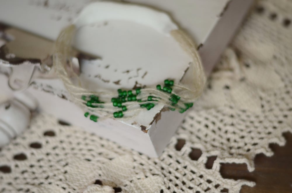 Image of Emerald beads headband 