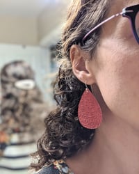Image 2 of Embossed Lace Earrings