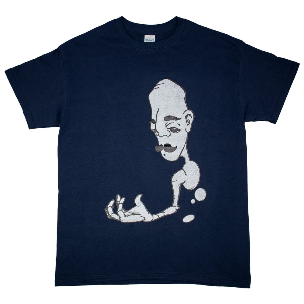 Moustache Man, what is he holding? - Mens Navy T-Shirt