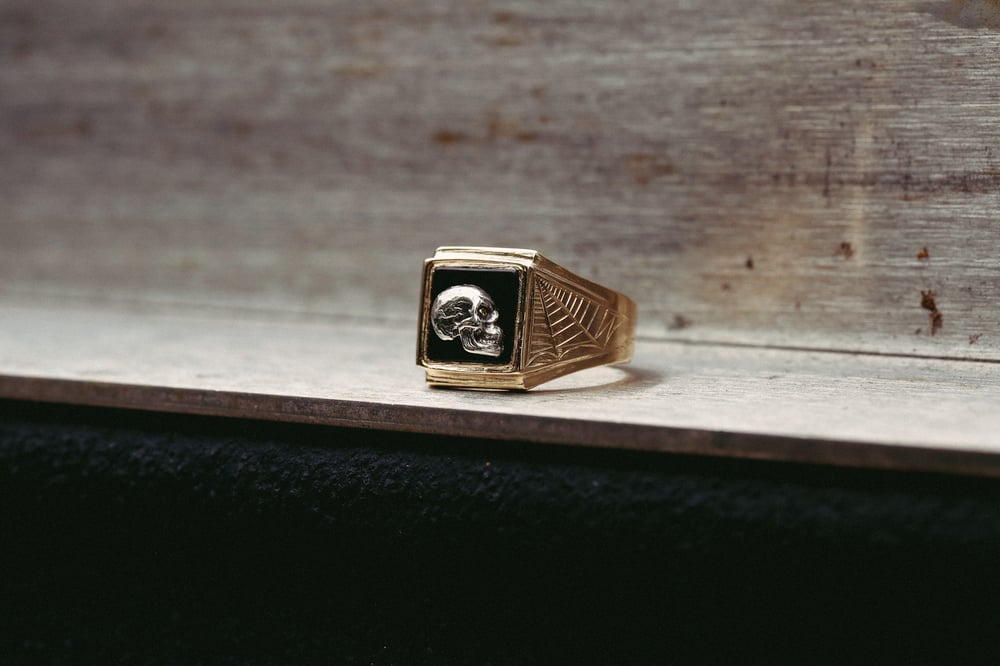 Image of 14k Gold Skull Ring 