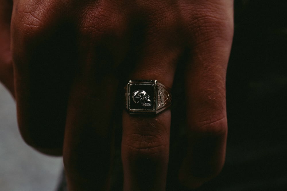 Image of 14k Gold Skull Ring 