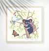 Koala + Cockatoo - Australian Animals Prints - Nursery Print - Children room - Vanilla