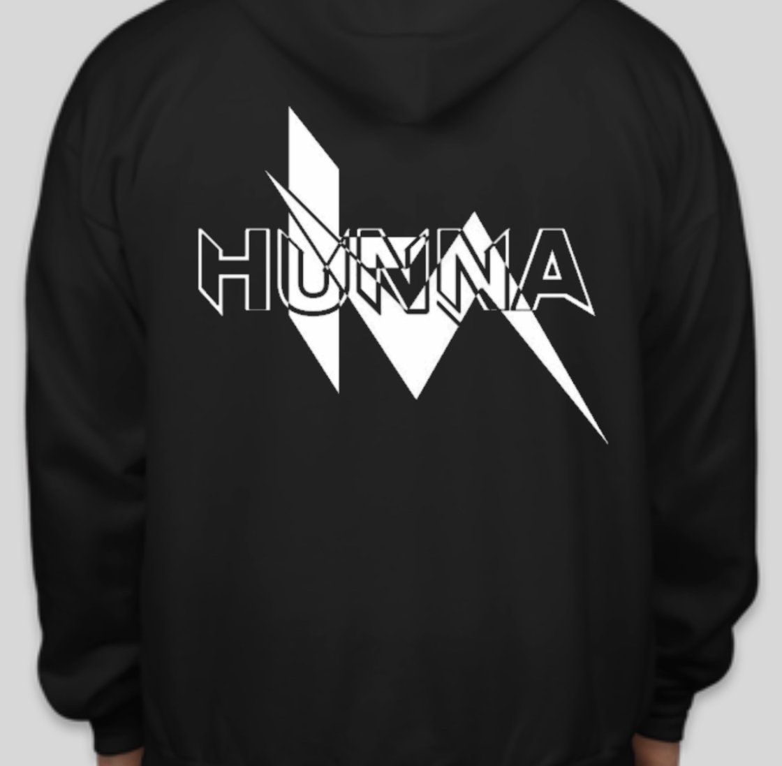 Image of HunnaV Triple Logo Hoodie - black