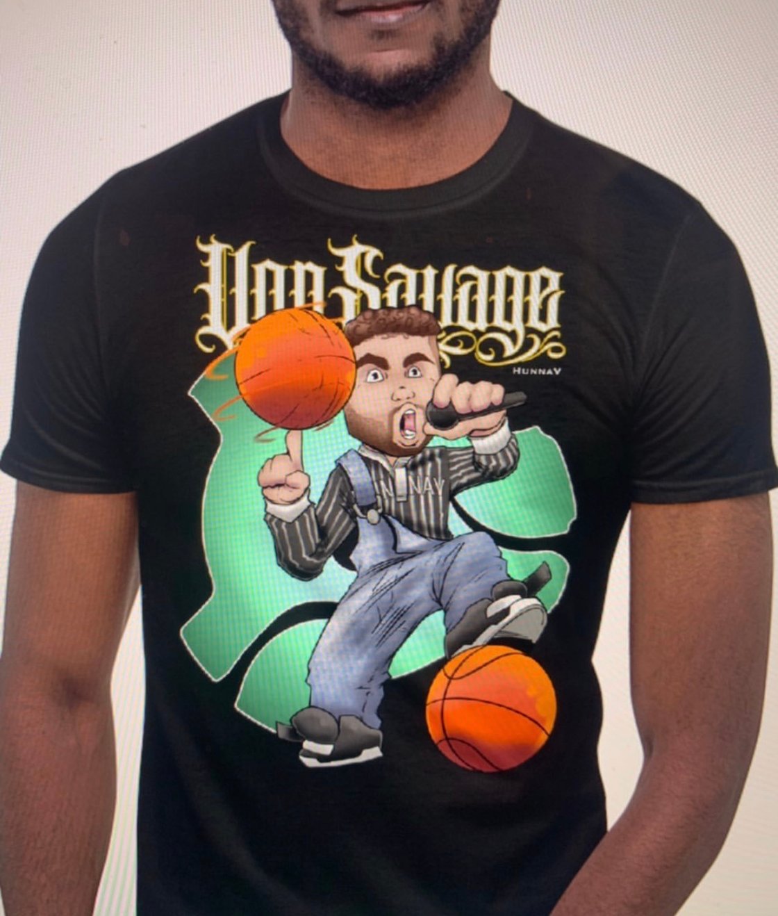 Image of HunnaV x VonSavage Cartoon T-shirt collab