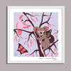 Koala + Cockatoo - Australian Animals Prints - Nursery Print - Children room - Purple